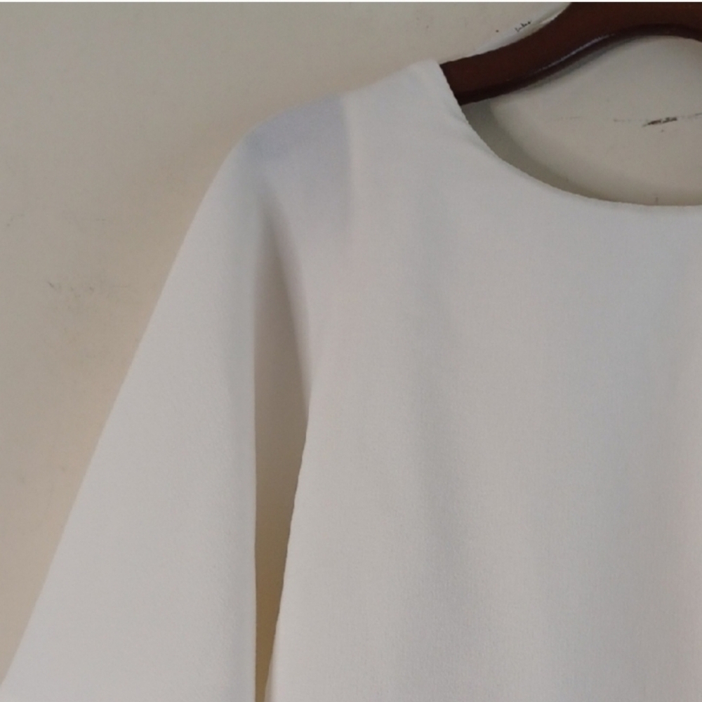 Lulu's White Cape Overlay Sheath Dress - Picture 7 of 14